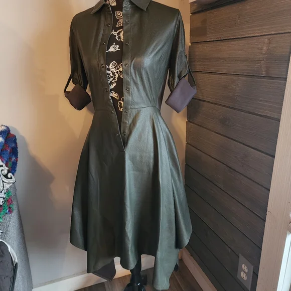 green emerald velvet dress Angelique Olive Green Twisted Asymmetric Maxi Dress – Club L London main image 1